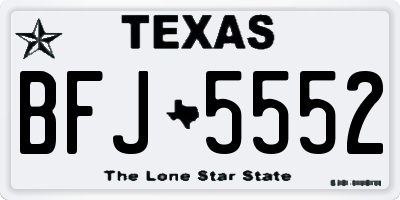 TX license plate BFJ5552