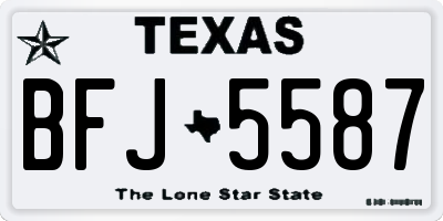 TX license plate BFJ5587