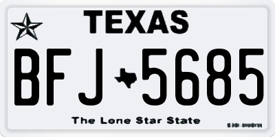 TX license plate BFJ5685