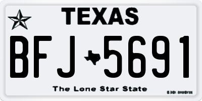 TX license plate BFJ5691