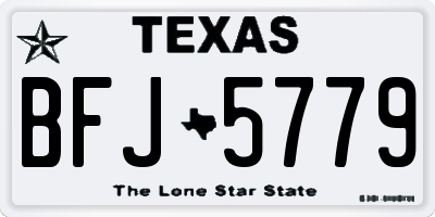 TX license plate BFJ5779