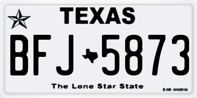 TX license plate BFJ5873