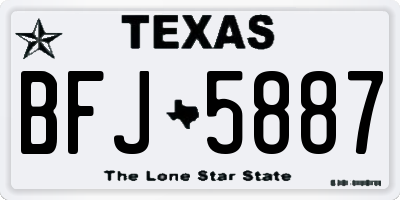 TX license plate BFJ5887
