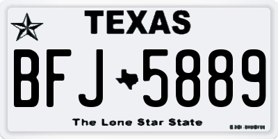 TX license plate BFJ5889