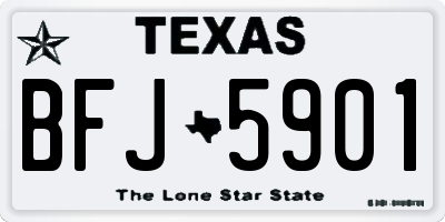 TX license plate BFJ5901