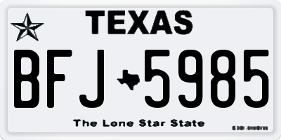 TX license plate BFJ5985