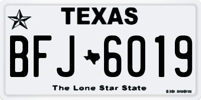 TX license plate BFJ6019