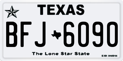 TX license plate BFJ6090