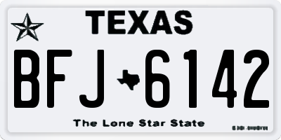 TX license plate BFJ6142