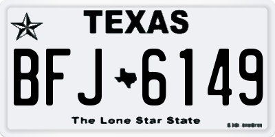 TX license plate BFJ6149