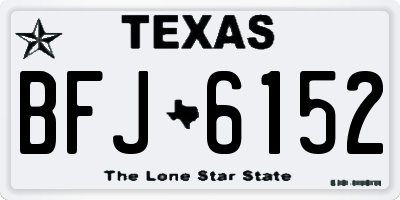 TX license plate BFJ6152