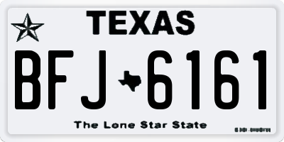 TX license plate BFJ6161