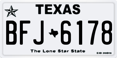 TX license plate BFJ6178