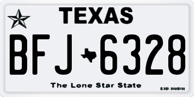 TX license plate BFJ6328