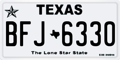 TX license plate BFJ6330