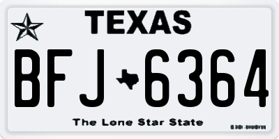 TX license plate BFJ6364