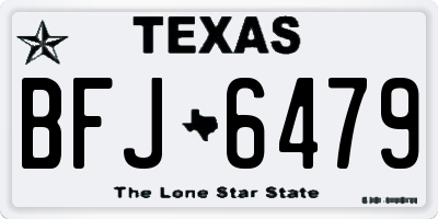 TX license plate BFJ6479