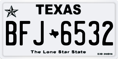 TX license plate BFJ6532