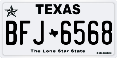 TX license plate BFJ6568