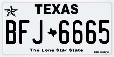 TX license plate BFJ6665