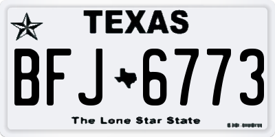 TX license plate BFJ6773