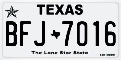 TX license plate BFJ7016