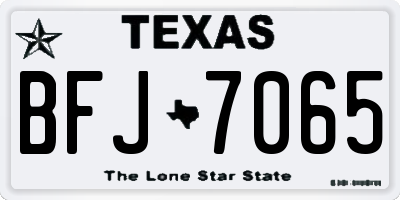 TX license plate BFJ7065