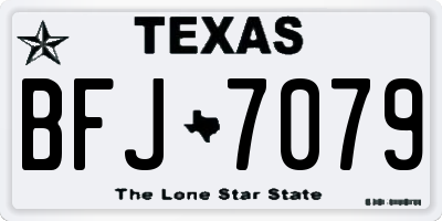 TX license plate BFJ7079