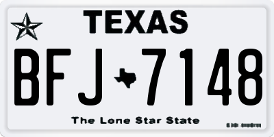 TX license plate BFJ7148