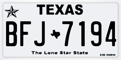 TX license plate BFJ7194