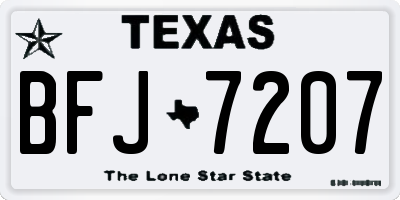 TX license plate BFJ7207