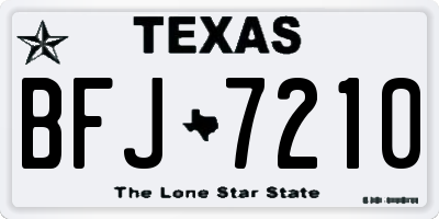 TX license plate BFJ7210