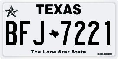 TX license plate BFJ7221