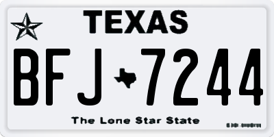 TX license plate BFJ7244