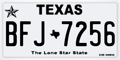 TX license plate BFJ7256