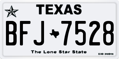 TX license plate BFJ7528