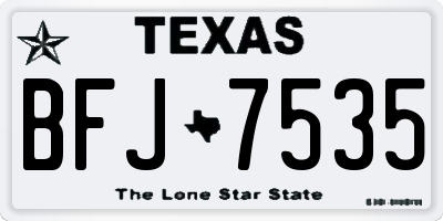 TX license plate BFJ7535