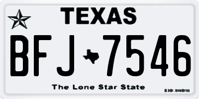 TX license plate BFJ7546