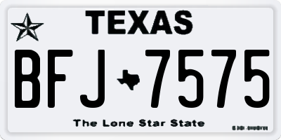 TX license plate BFJ7575