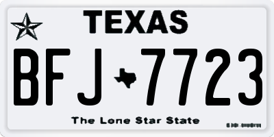 TX license plate BFJ7723