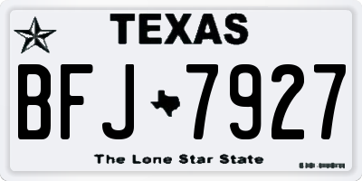 TX license plate BFJ7927