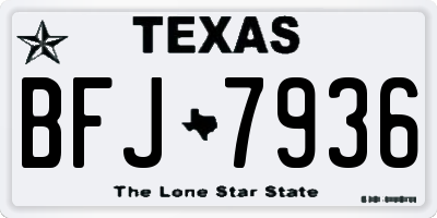 TX license plate BFJ7936