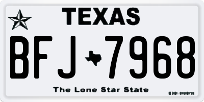 TX license plate BFJ7968