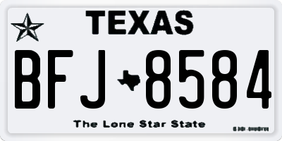 TX license plate BFJ8584