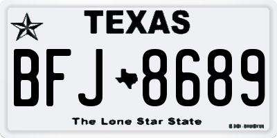 TX license plate BFJ8689