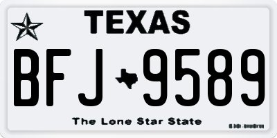 TX license plate BFJ9589