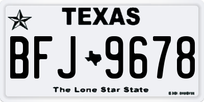 TX license plate BFJ9678