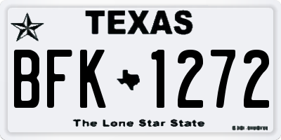 TX license plate BFK1272