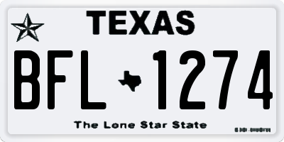 TX license plate BFL1274