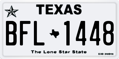TX license plate BFL1448